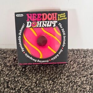 Needoh Donut Toy - Pink with Yellow Frosting
